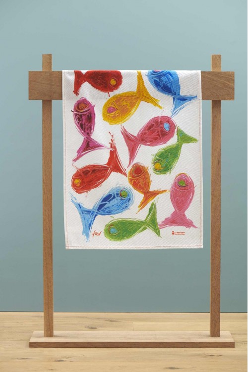 Tea towel Heureux comme un...