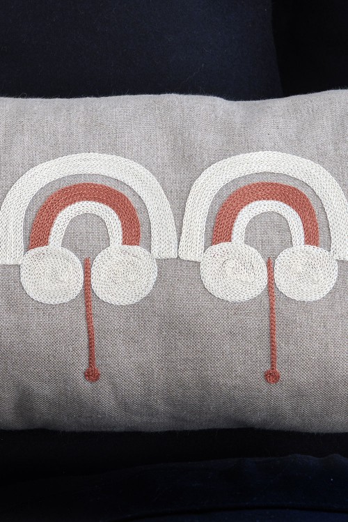 Coussin Plumes de Paon 2