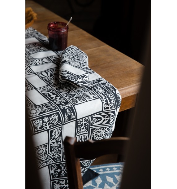 Chemin de table Jardin Blanc